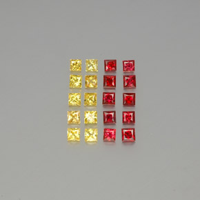 Multicolor Sapphire Gem - 0.1ct Princess-Cut (ID: 347839)