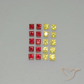 Multicolor Zafiro Gema - 0.1ct Corte Princesa (ID: 347844)