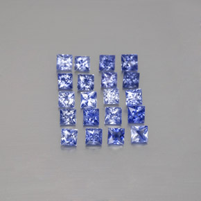 Medium Navy Blue Saphir Edelstein - 0.1ct Prinzess-Schliff (ID: 347871)