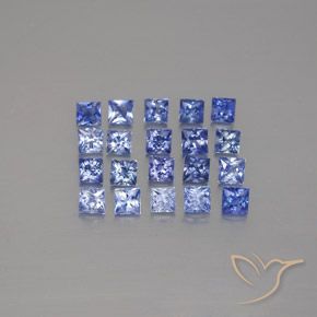 2.76 ct Loose Blue Sapphire, 2.6 x 2.6 mm Princess Cut From Madagascar, Photo A