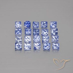 1.84 ct Loose Blue Sapphire, 2.3 x 2.2 mm Princess Cut From Madagascar, Photo A