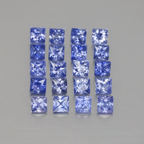2.20 ct Blue Sapphire Stone, Natural Sapphire in Princess-Cut Shape for Sale