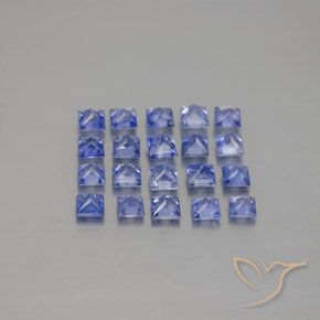 Sapphire Gemstones in 2.1 x 2.1 mm Size for Sale, Sapphire Stones in Violet Blue Color
