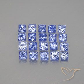 1.88 ct Loose Blue Sapphire, 2.4 x 2.3 mm Princess Cut From Madagascar, Photo A