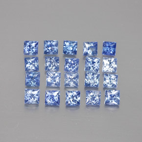 1.89 ct Blue Sapphire Stone, Natural Sapphire in Princess-Cut Shape for Sale