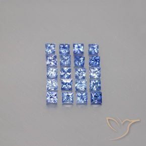 2.29 ct Loose Blue Sapphire, 2.5 x 2.4 mm Princess Cut From Madagascar, Photo A