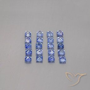 Sapphire Gemstones in 2.5 x 2.4 mm Size for Sale, Sapphire Stones in Deep Blue Color