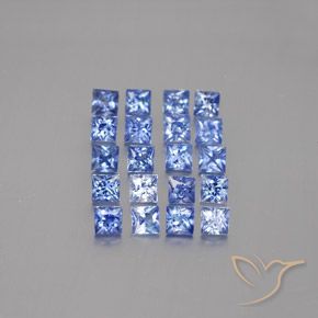 3.32 ct Loose Blue Sapphire, 2.8 x 2.8 mm Princess Cut From Madagascar, Photo A