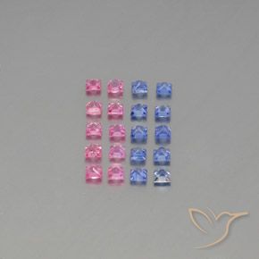 Sapphire Gemstones in 2.7 x 2.7 mm Size for Sale, Sapphire Stones in Multicolor Color