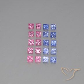 Multicolor Sapphire Gem - 0.2ct Princess-Cut (ID: 347912)