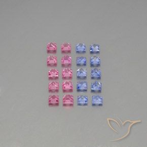 Sapphire Gemstones in 2.7 x 2.6 mm Size for Sale, Sapphire Stones in Multicolor Color