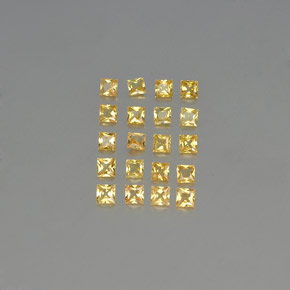 1.67 ct Yellow Sapphire Gemstone, Sapphire Gem in Princess-Cut Shape for Sale.