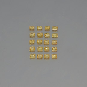 Sapphire Gemstone in 2.4 x 2.4 mm Size for Sale, Sapphire Stone in Yellow Golden Color