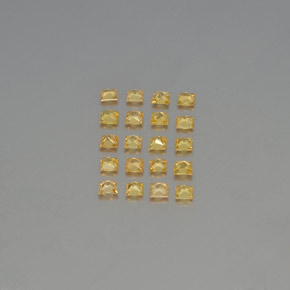 Sapphire Gemstone in 2.5 x 2.5 mm Size for Sale, Sapphire Stone in Yellow Golden Color