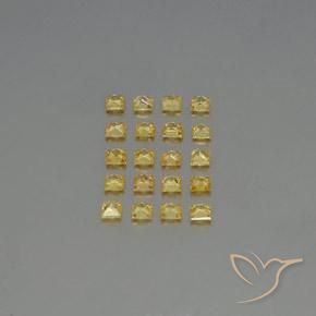 Sapphire Gemstones in 2.6 x 2.6 mm Size for Sale, Sapphire Stones in Yellow Color