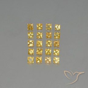Dorato Zaffiro Gem - 0.1ct Taglio Princess (ID: 347968)