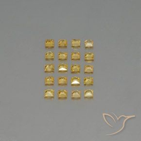 Sapphire Gemstones in 2.6 x 2.6 mm Size for Sale, Sapphire Stones in Golden Color