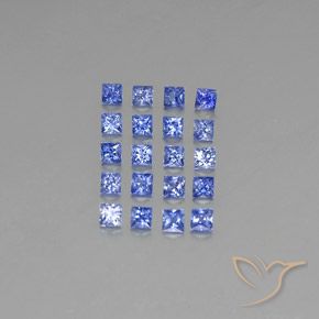 2.01 ct Loose Blue Sapphire, 2.5 x 2.4 mm Princess Cut From Madagascar, Photo A