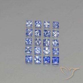 3.47 ct Loose Blue Sapphire, 2.9 x 2.9 mm Princess Cut From Madagascar, Photo A