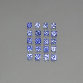 1.92 ctw Blue Sapphire Gemstones, Sapphire Gems in Princess-Cut Shape for Sale.