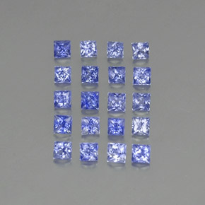 1.92 ctw Blue Sapphire Stones, Natural Sapphire in Princess-Cut Shape for Sale