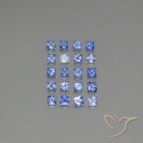 Azul púrpura eléctrico Zafiro Gema - 0.1ct Corte Princesa (ID: 347989)