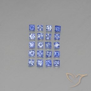violett-blau Saphir Edelstein - 0.1ct Prinzess-Schliff (ID: 347991)