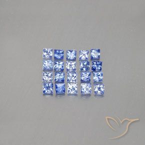 Pastel Blue Сапфир Камень - 0.1ct Огранка Принцесса (ID: 348002)