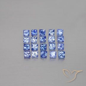 Pastel Blue Saphir Edelstein - 0.1ct Prinzess-Schliff (ID: 348006)