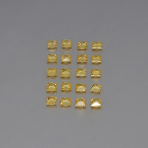 Sapphire Gemstone in 2.6 x 2.6 mm Size for Sale, Sapphire Stone in Yellow Golden Color