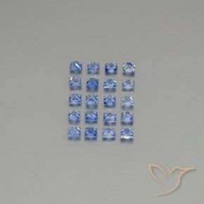 Sapphire Gemstones in 2.6 x 2.5 mm Size for Sale, Sapphire Stones in Pastel Blue Color