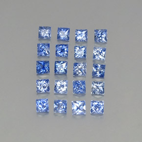 1.64 ct Blue Sapphire Stone, Natural Sapphire in Princess-Cut Shape for Sale