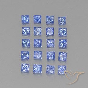 1.75 ctw Blue Sapphire Stones, Natural Sapphire in Princess-Cut Shape for Sale