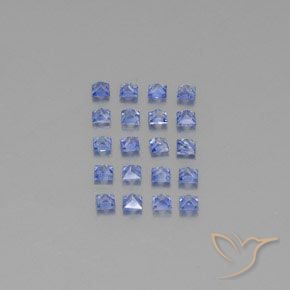 Sapphire Gemstones in 2.3 x 2.2 mm Size for Sale, Sapphire Stones in Pastel Blue Color