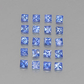 2.00 ctw Blue Sapphire Stones, Natural Sapphire in Princess-Cut Shape for Sale