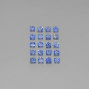 Sapphire Gemstones in 2.4 x 2.4 mm Size for Sale, Sapphire Stones in Pastel Blue Color