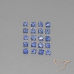 Sapphire Gemstones in 2.7 x 2.6 mm Size for Sale, Sapphire Stones in Pastel Blue Color