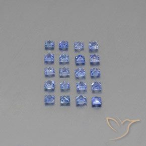 Sapphire Gemstones in 2.2 x 2.2 mm Size for Sale, Sapphire Stones in Pastel Blue Color