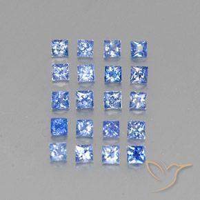 1.80 ctw Blue Sapphire Stones, Natural Sapphire in Princess-Cut Shape for Sale