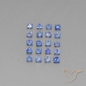 Sapphire Gemstones in 2.4 x 2.3 mm Size for Sale, Sapphire Stones in Pastel Blue Color