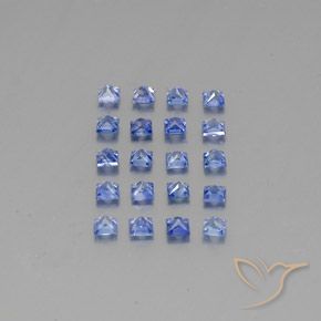Sapphire Gemstones in 2.3 x 2.3 mm Size for Sale, Sapphire Stones in Medium Dark Blue Color