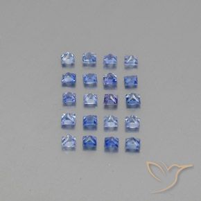 Sapphire Gemstones in 2.3 x 2.3 mm Size for Sale, Sapphire Stones in Pastel Blue Color