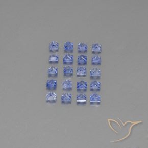 Sapphire Gemstones in 2.5 x 2.5 mm Size for Sale, Sapphire Stones in Electric Purple Blue Color
