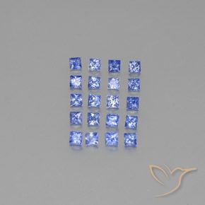 Deep Blue Sapphire Gem - 0.1ct Princess-Cut (ID: 348109)