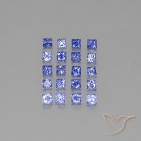 Azul violeta Zafiro Gema - 0.1ct Corte Princesa (ID: 348111)