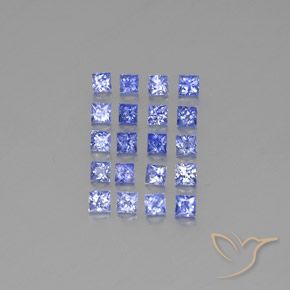 Intense Violet Blue Saphir Edelstein - 0.1ct Prinzess-Schliff (ID: 348112)