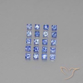 Azul oscuro Zafiro Gema - 0.1ct Corte Princesa (ID: 348113)