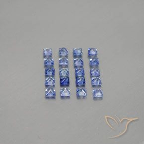 Sapphire Gemstones in 2.3 x 2.3 mm Size for Sale, Sapphire Stones in Medium Dark Blue Color
