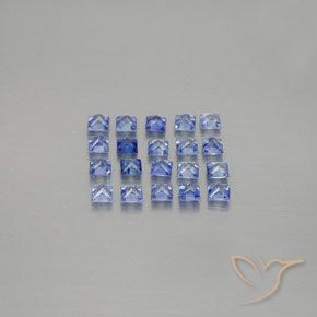 Sapphire Gemstones in 2.3 x 2.3 mm Size for Sale, Sapphire Stones in Medium Dark Blue Color