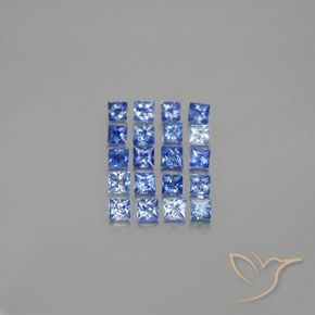 Medium Dark Blue Saphir Edelstein - 0.1ct Prinzess-Schliff (ID: 348124)